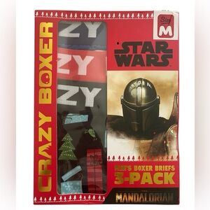 Crazy Boxer The Mandalorian Star Wars Men’s Boxer Briefs 3-Pack NIB
